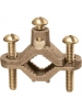 Arlington 720DB - Solid Bronze Bare Wire Ground Clamp with Bronze Screws for Direct Burial - Fits 1/2" to 1" Pipes - 25 Packs